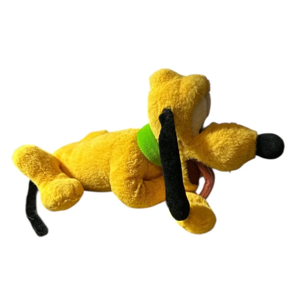 Disney Pluto Authentic Original Disney Parks Soft 11 in. Dog Plush Green Collar‎